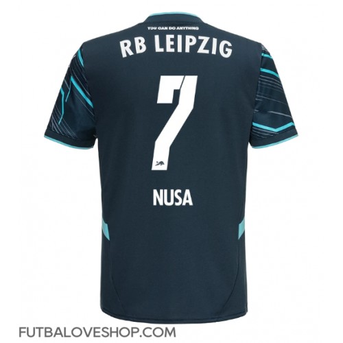 Dres RB Leipzig Antonio Nusa #7 Tretina 2024-25 Krátky Rukáv